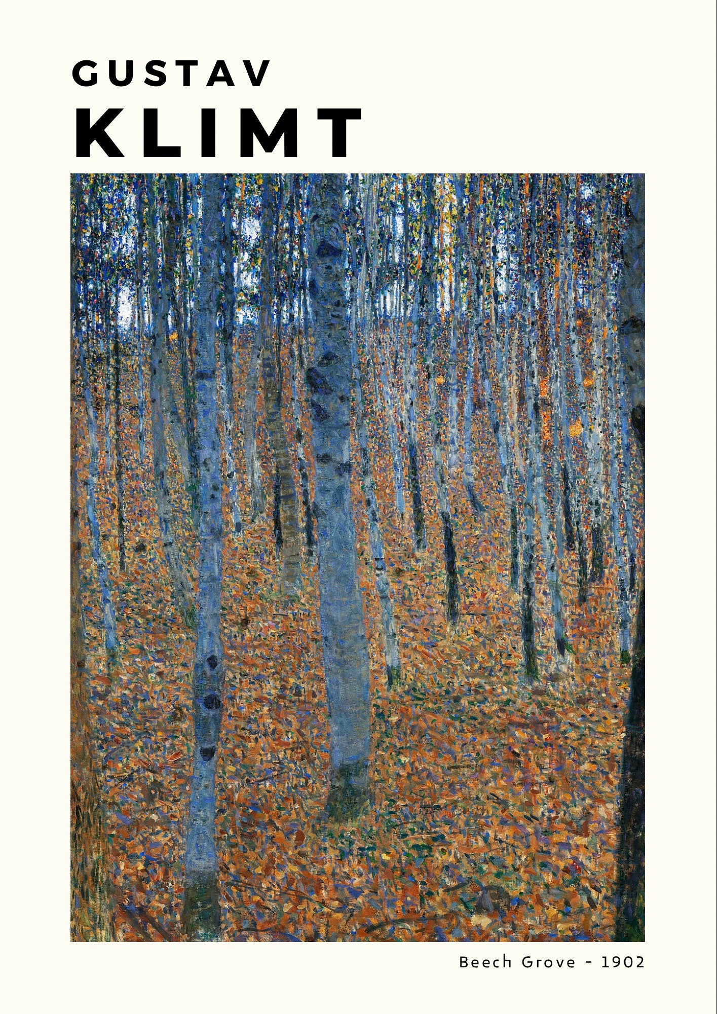 Gustav Klimt Beech Grove Print: Austrian Art, Forest Wall Decor