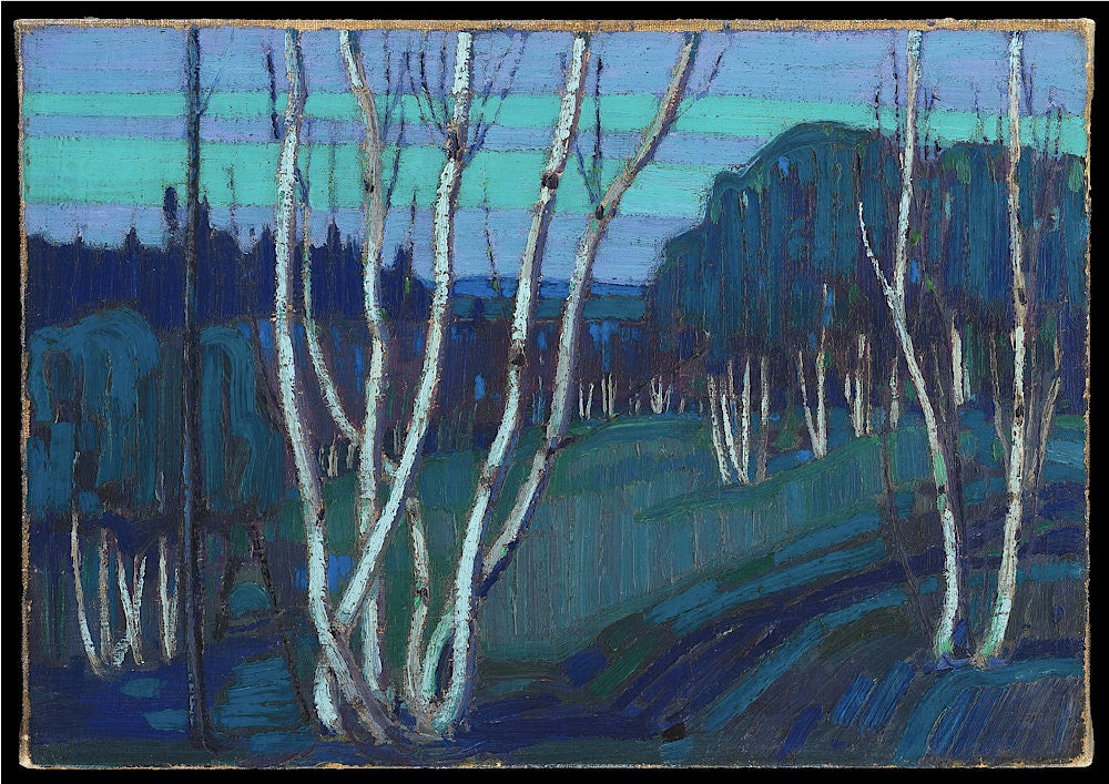 Tom Thomson Silver Birches Print: Vintage Canadian Art (A4/A3)