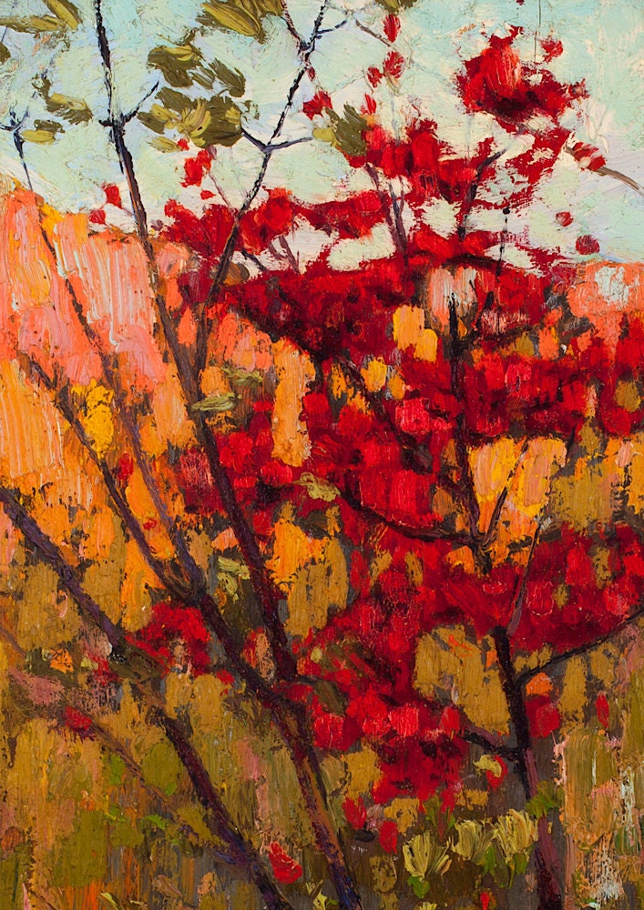 Tom Thomson Print: Soft Maple in Autumn, Canadian Art (A4/A3/A2/A1)