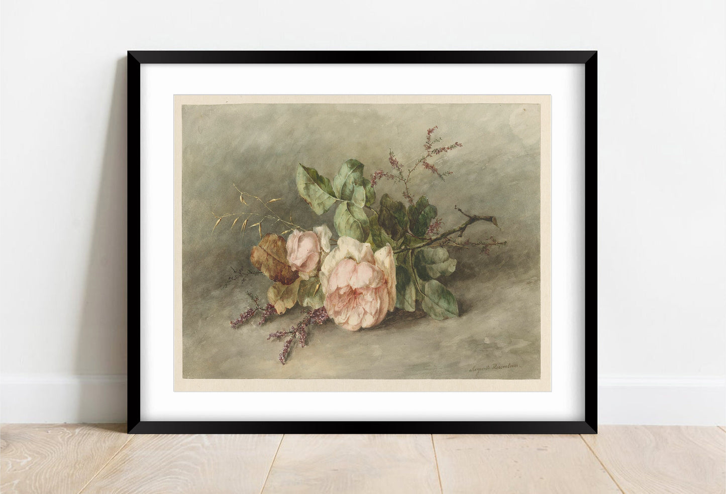 Vintage Rose Art Print by Margaretha Roosenboom