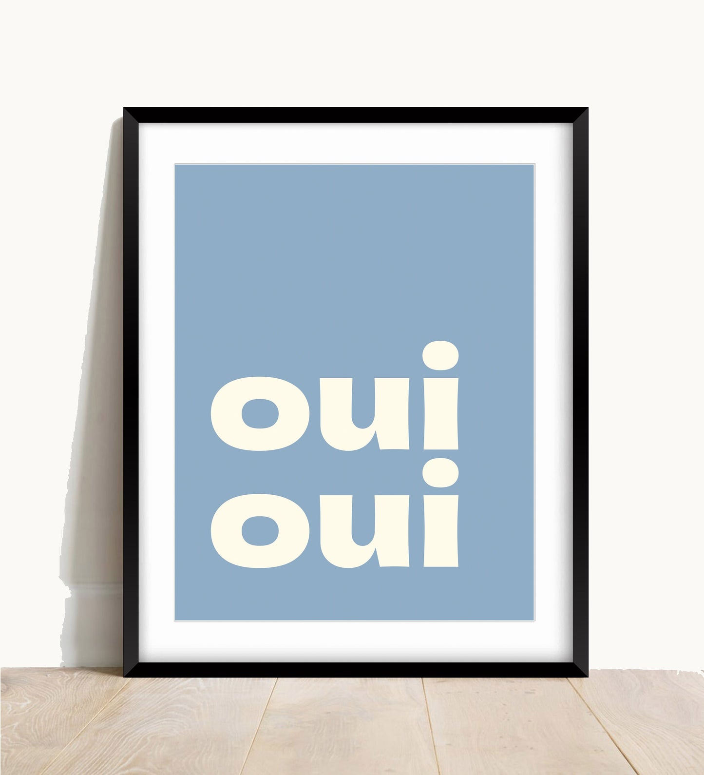 Oui Oui Print: Retro Bathroom Wall Art