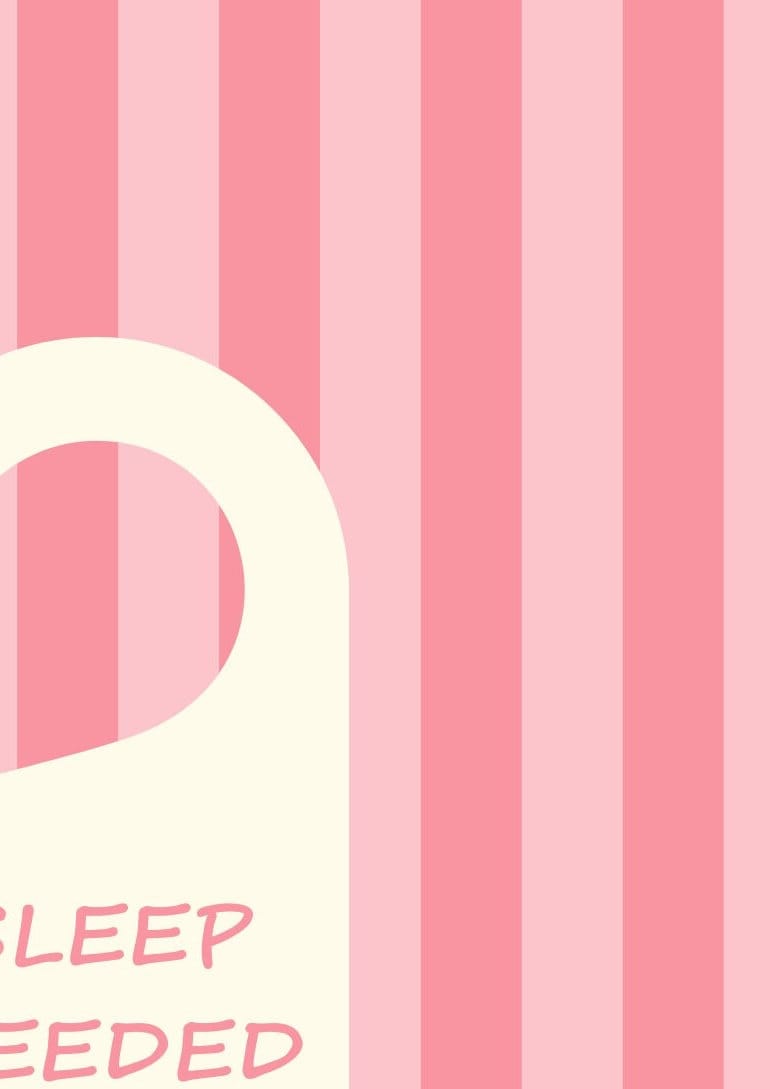 Pink Bedroom Wall Art: Sleep Needed Print (A4/A3/A2/A1)