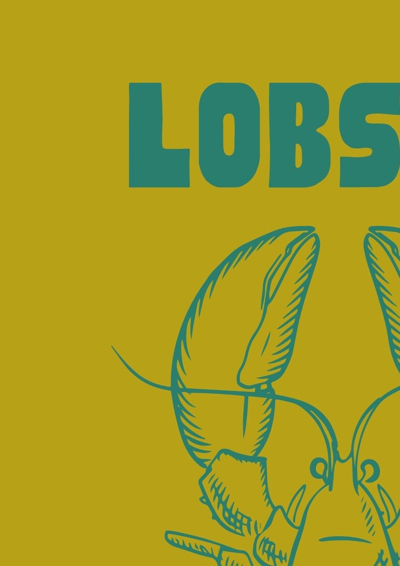 Lobster Kitchen Print: Retro Pop Art Poster