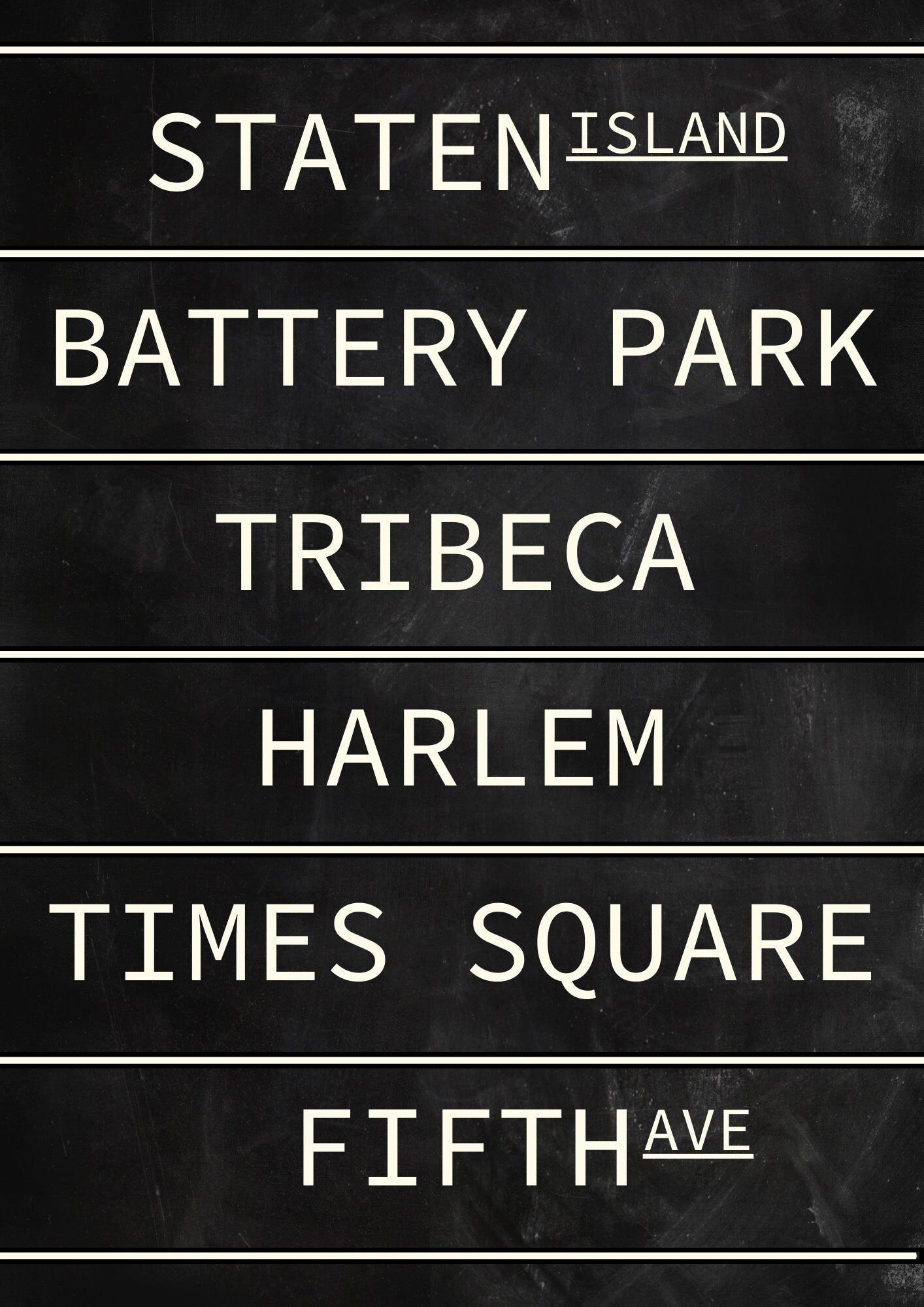 New York Subway Station Art Print: NYC Travel Poster