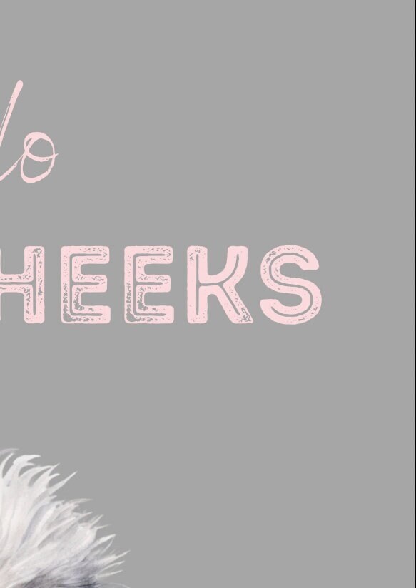 Funny Ostrich Bathroom Print: Hello Sweet Cheeks Wall Art