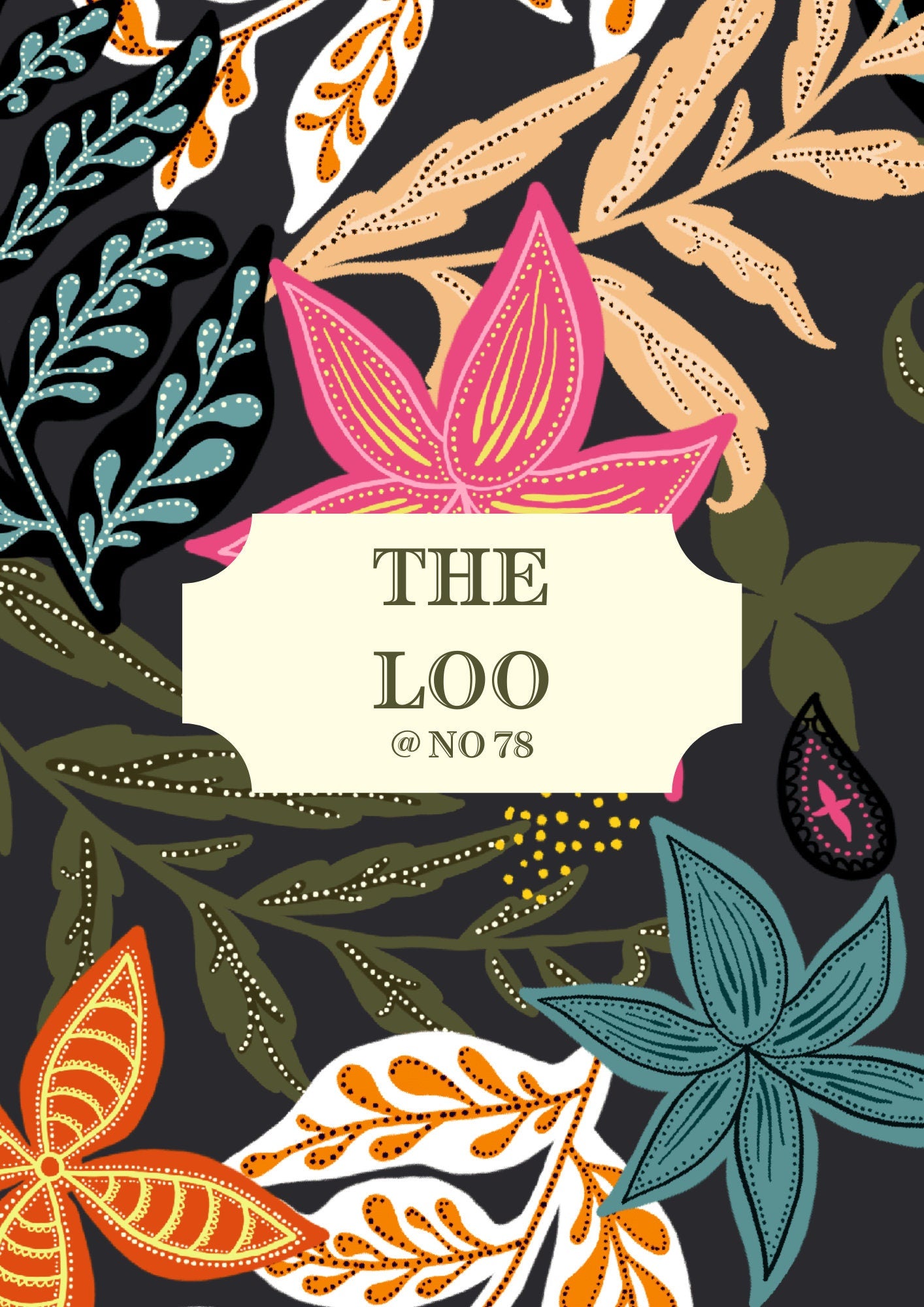 Personalised Bathroom Print: Floral Loo Poster, Funny Art