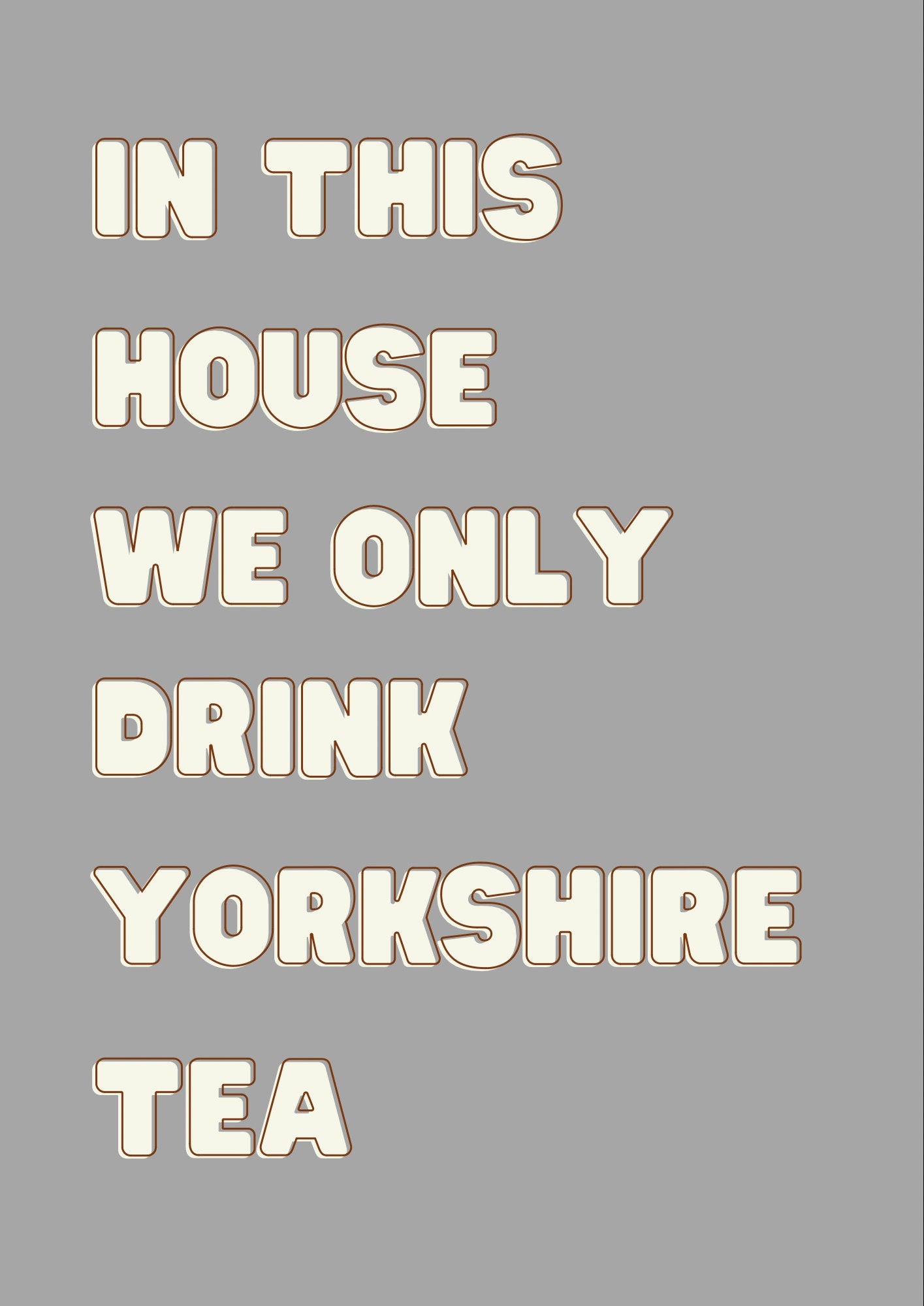 Yorkshire Tea Kitchen Print: Retro Colorful Wall Art
