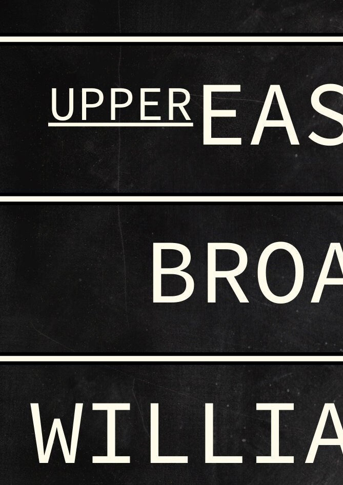 New York Subway Art Print: Blackboard Style Travel Poster