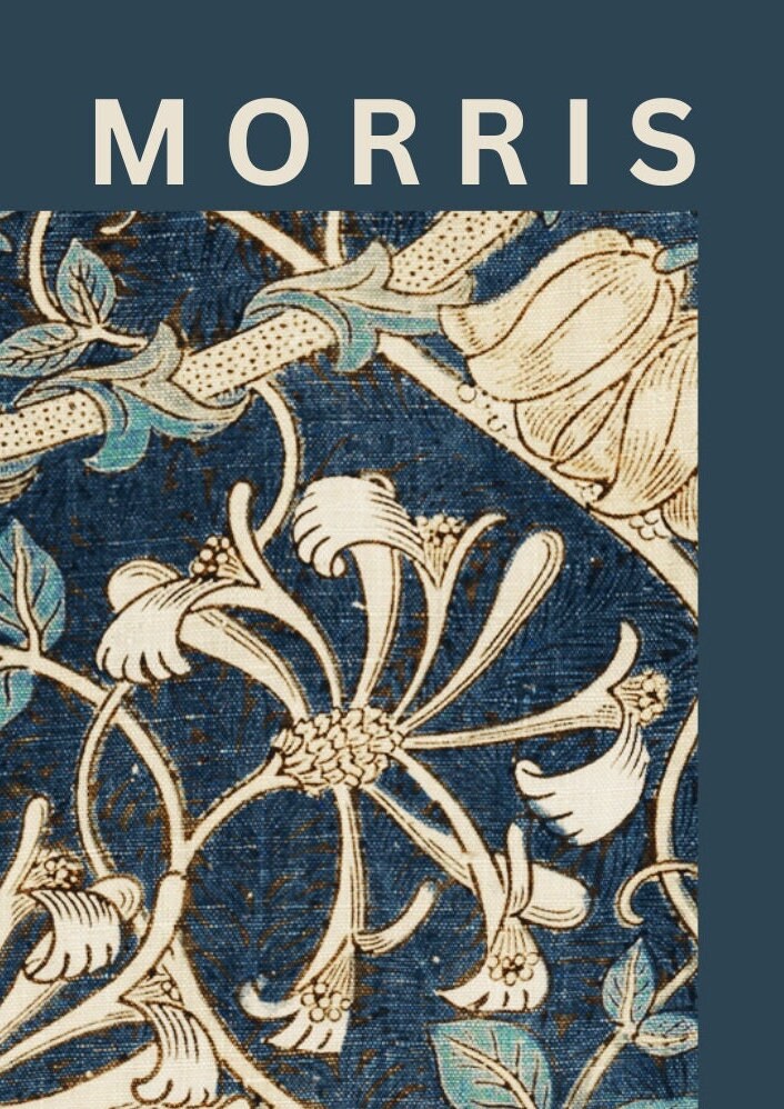 William Morris Honeysuckle Print: Vintage Exhibition Poster