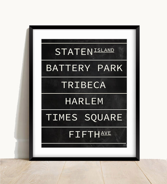 New York Subway Print