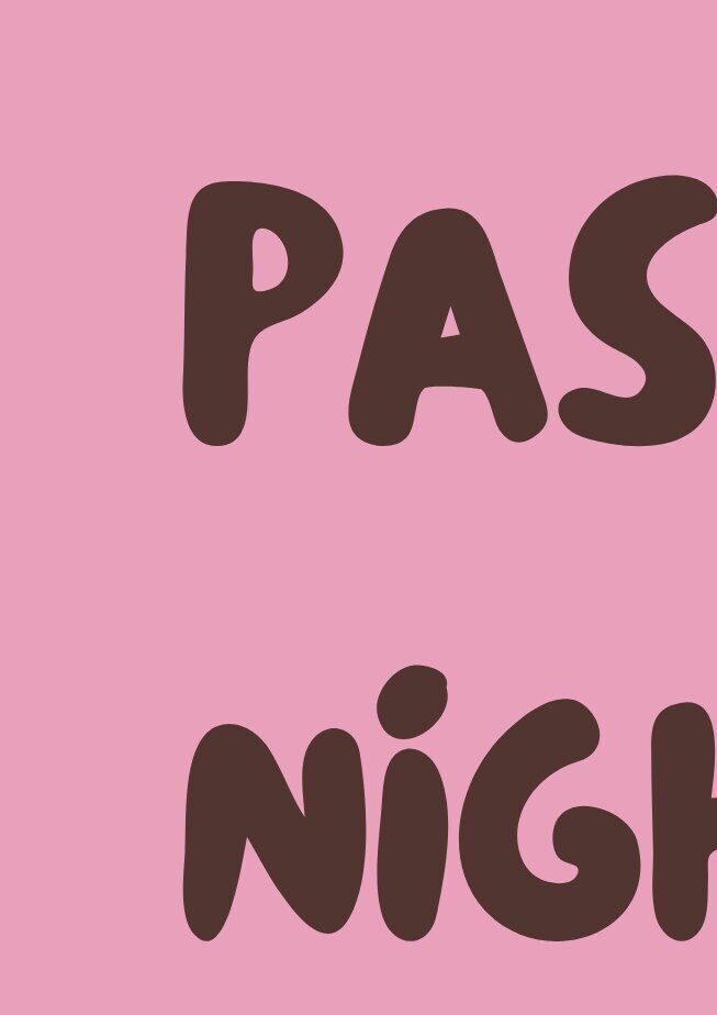 Pasta Night Kitchen Print: Retro Food Poster