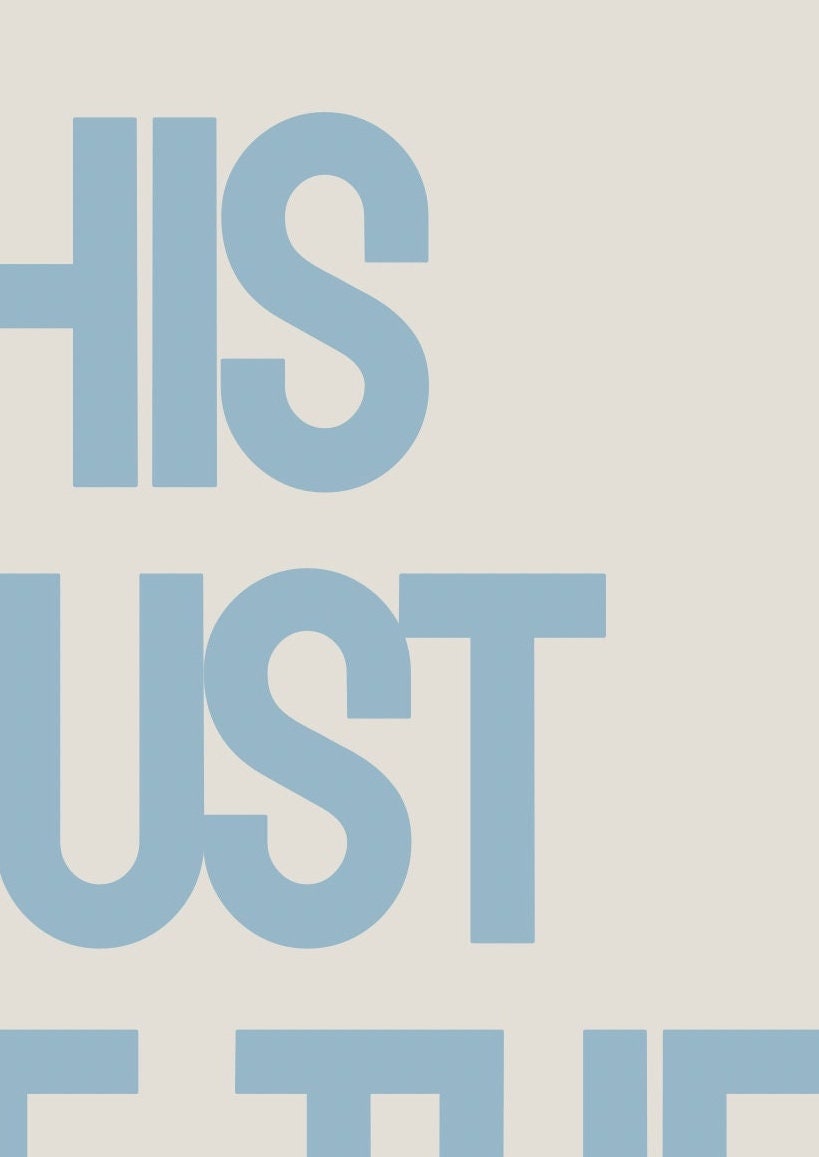 This Must Be The Place Print: Minimalist Typography, Hallway Decor