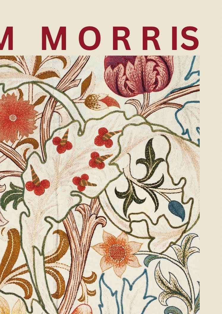 William Morris 'Honeysuckle' Print: Vintage Exhibition Poster, V&A Museum