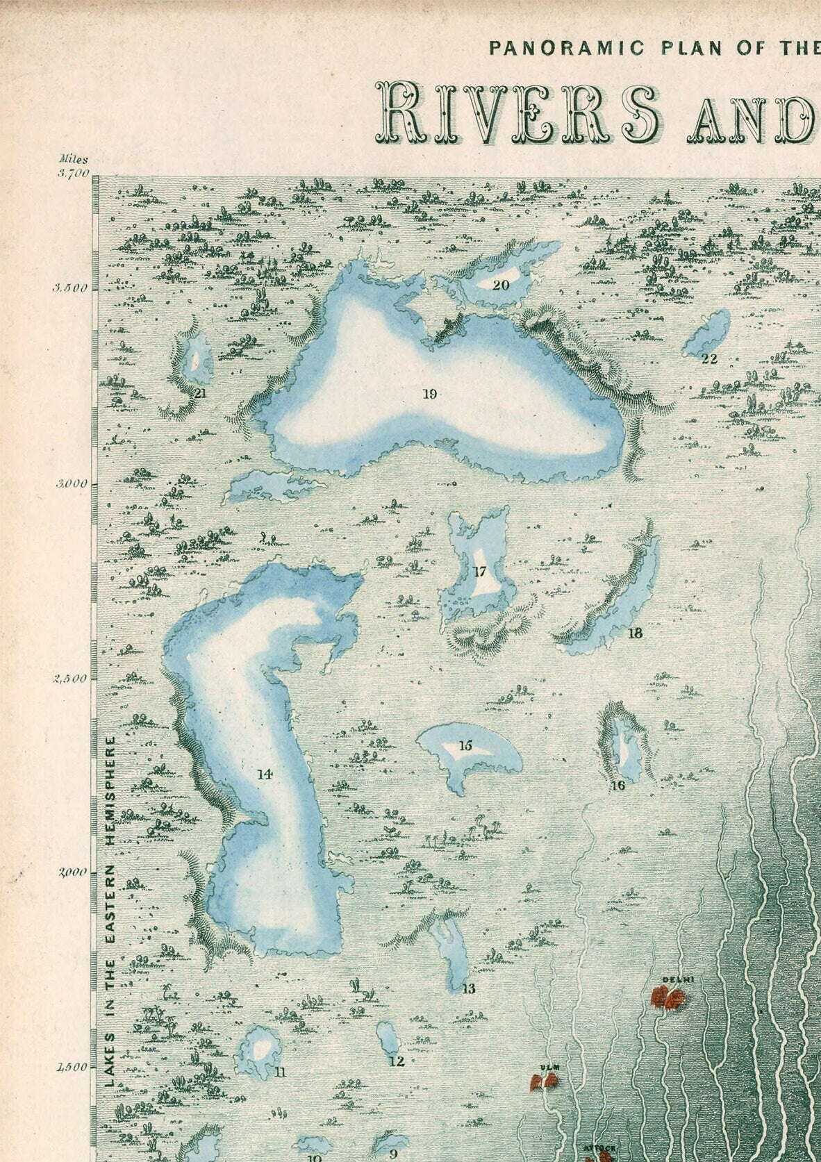 Vintage Rivers and Lakes of the World Print by John Emslie