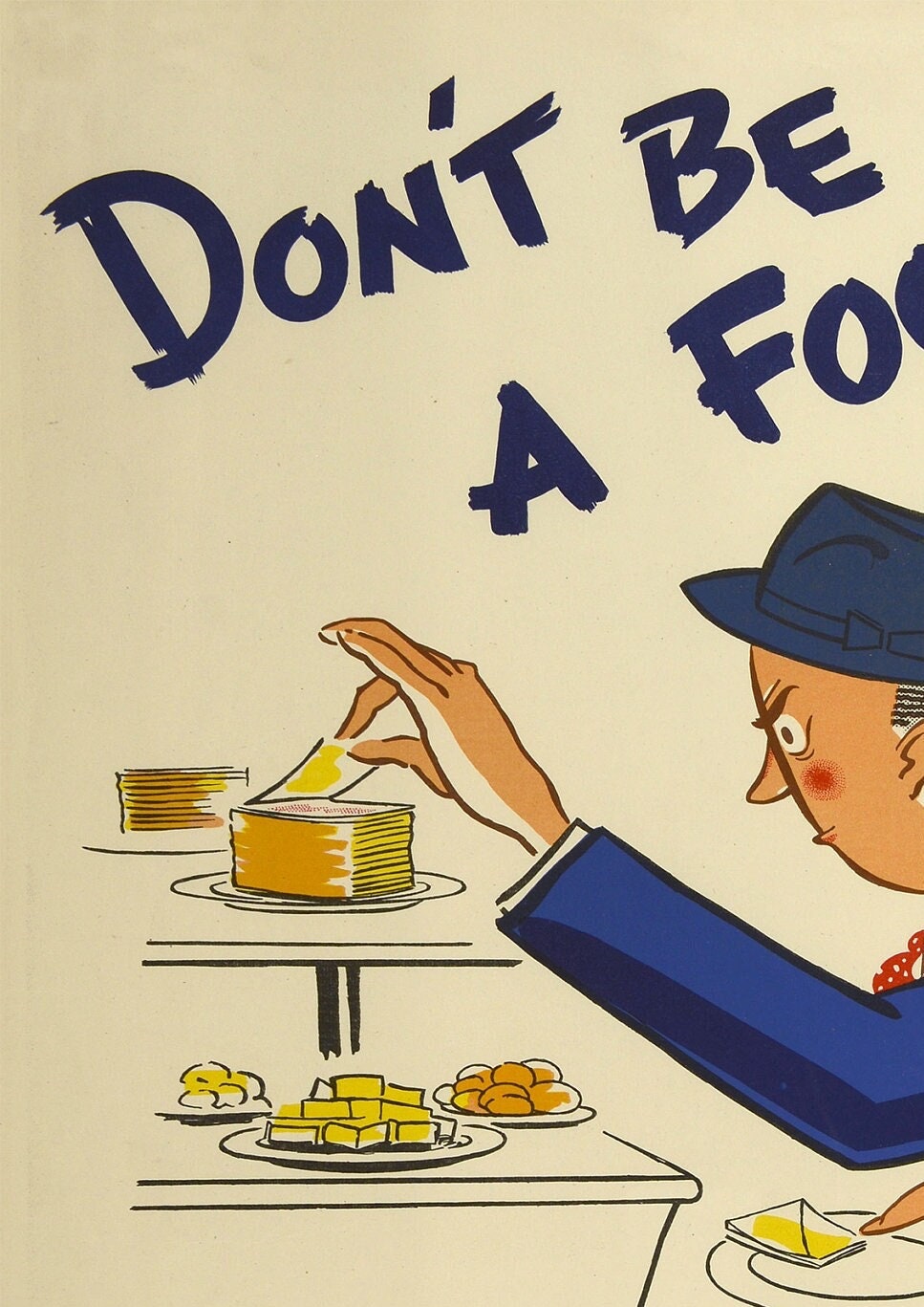 Vintage Food Safety Poster: Funny Kitchen Wall Art (A4/A3 Print)