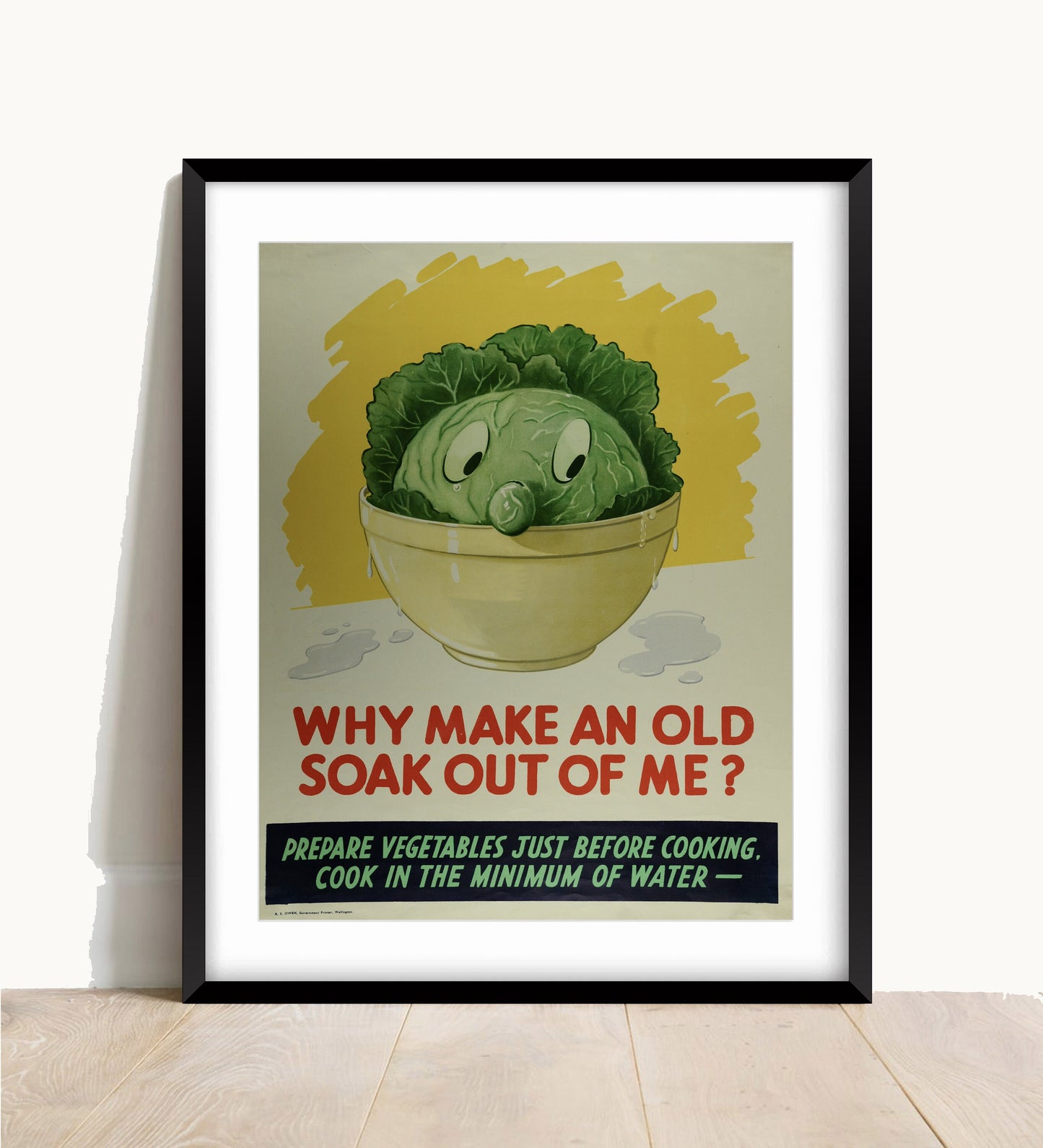 Vintage Food Poster: Quirky Kitchen Art Print