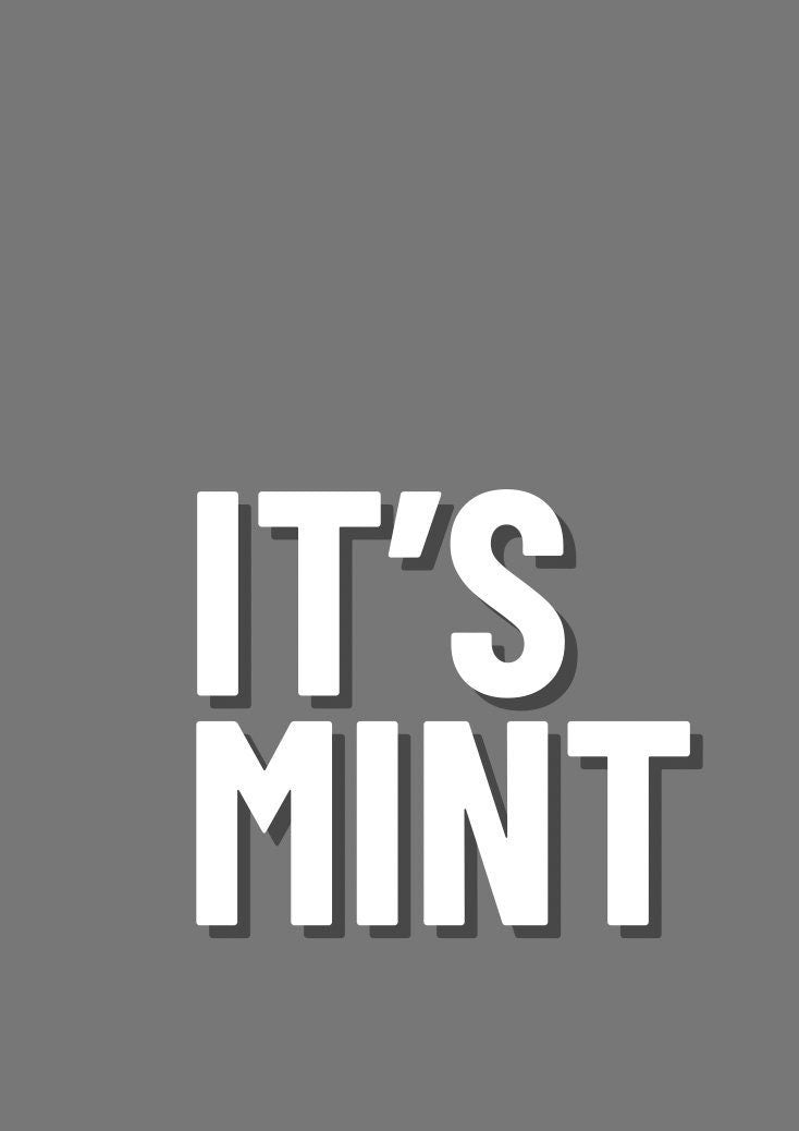It's Mint Up North Print: Typography Wall Art (A4/A3)