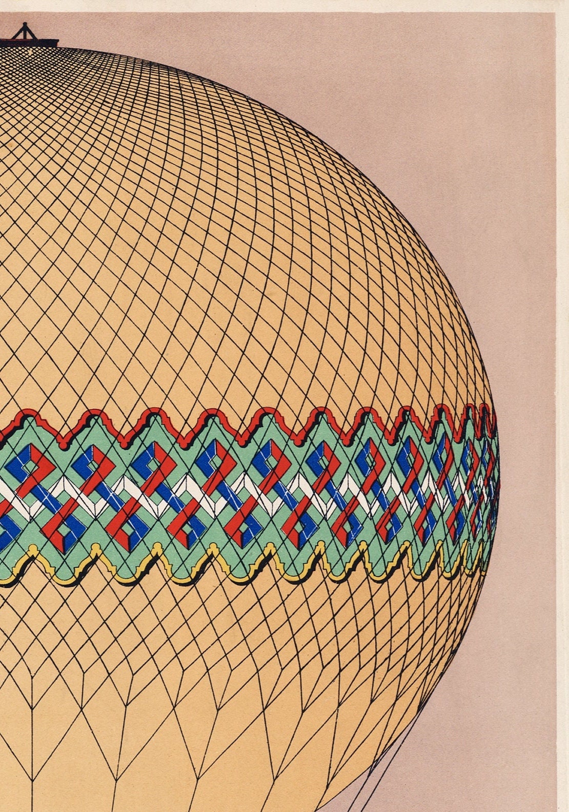 Vintage Hot Air Balloon Print: French Wall Art (A4/A3)
