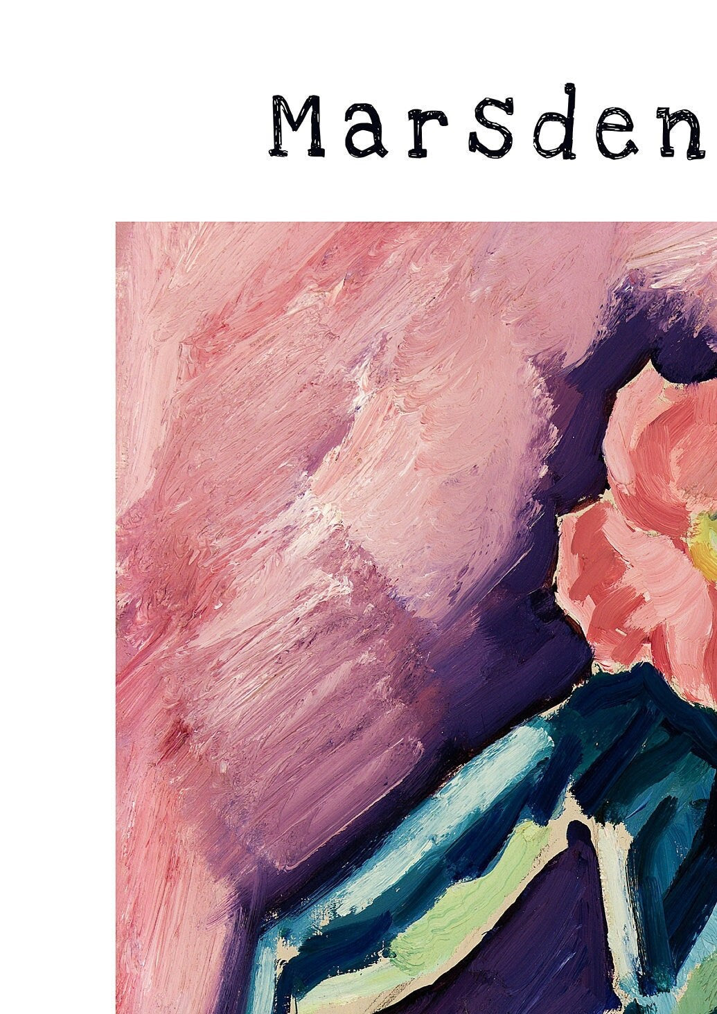 Marsden Hartley Pink Begonias Print: Abstract Bedroom Wall Art