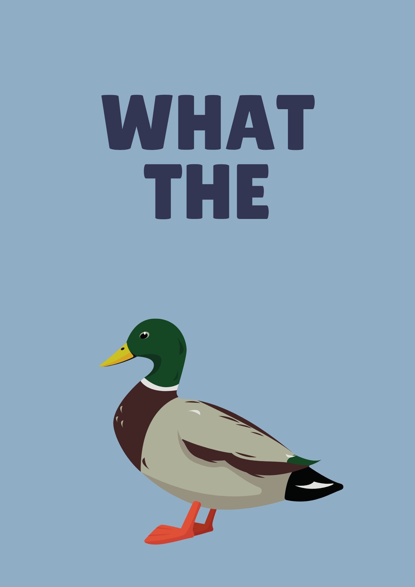 What the Duck Print: Funny Hallway Art (A4/A3)