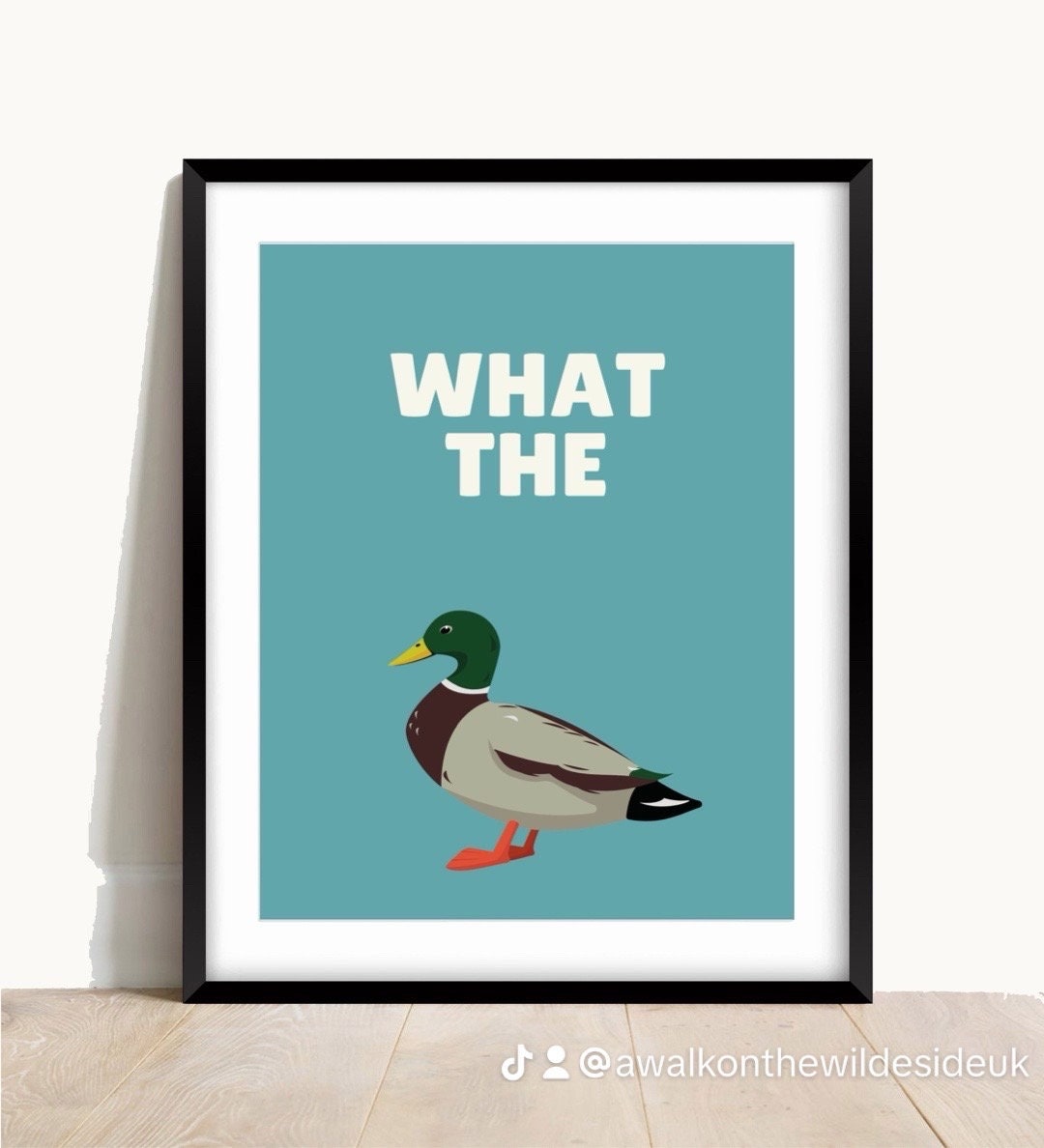 What the Duck Print: Funny Hallway Typography Art