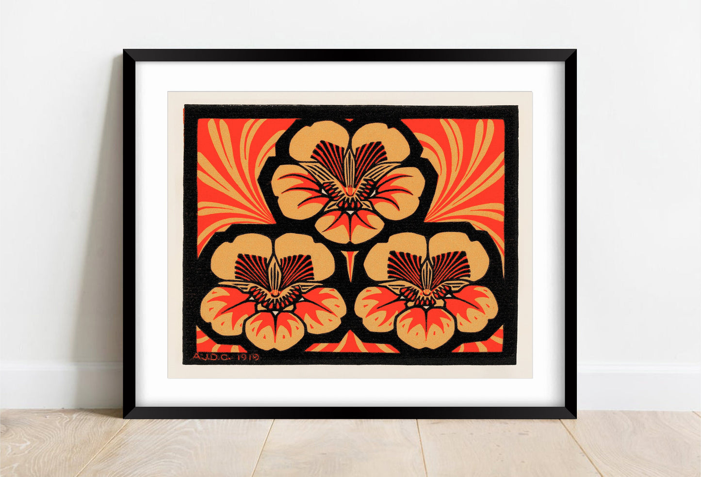Art Nouveau Floral Print: East Indian Cherry Vintage Poster (A4/A3)
