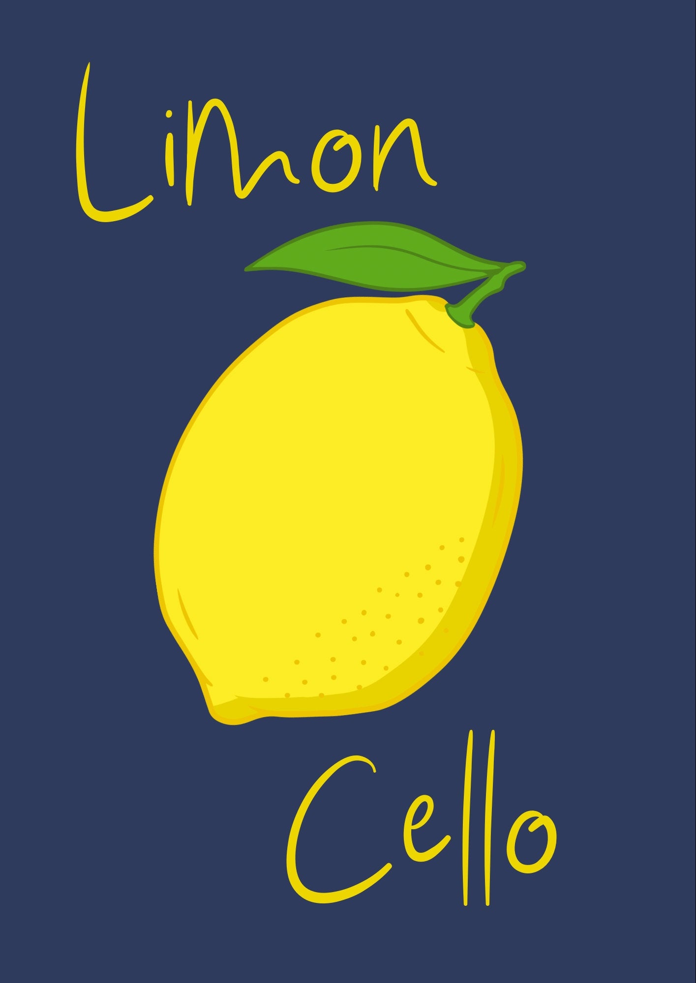 Limoncello Kitchen Print: Retro Italian Lemon Foodie Art