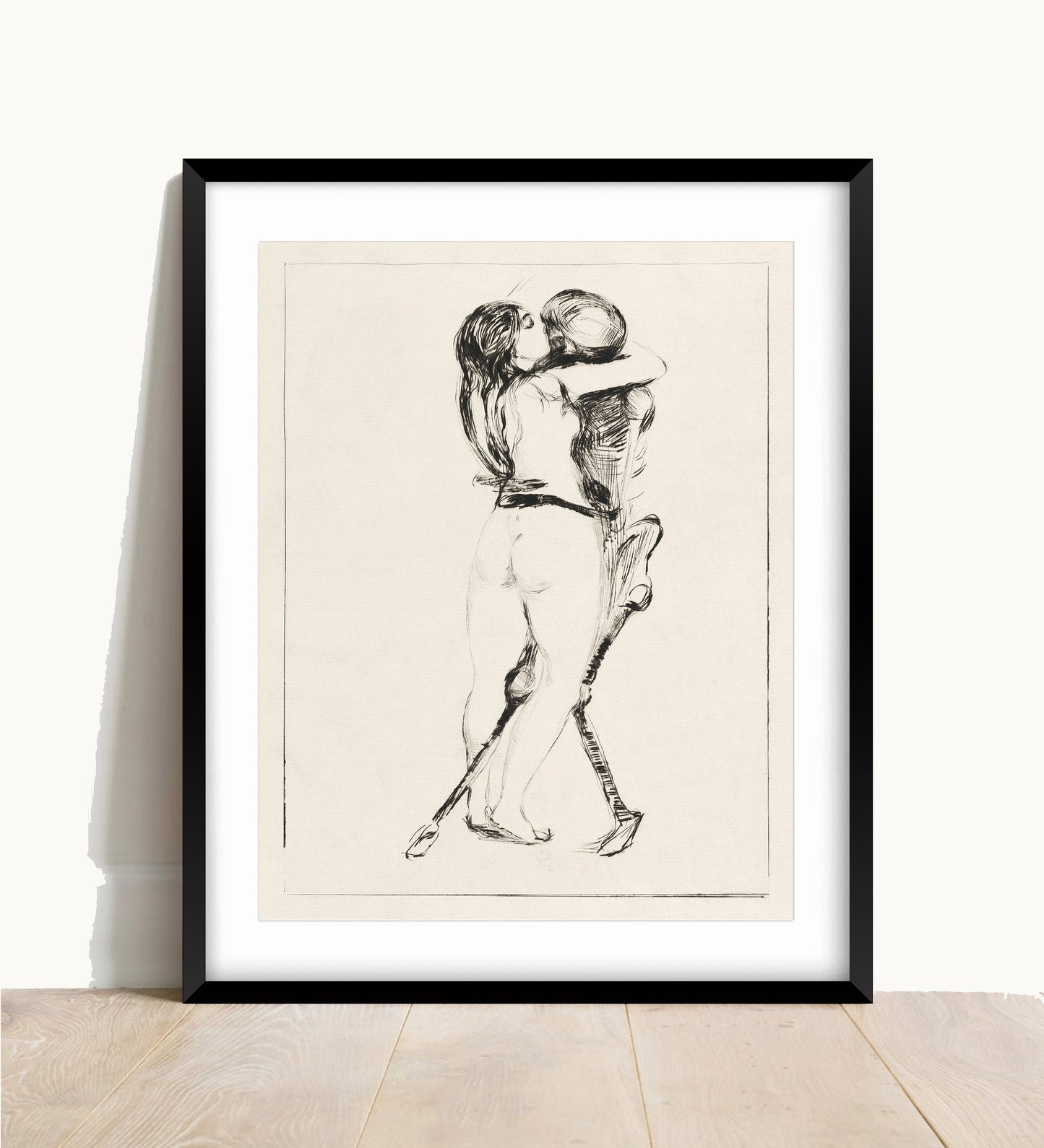 Edvard Munch 'Death and the Woman' Lithograph Art Print