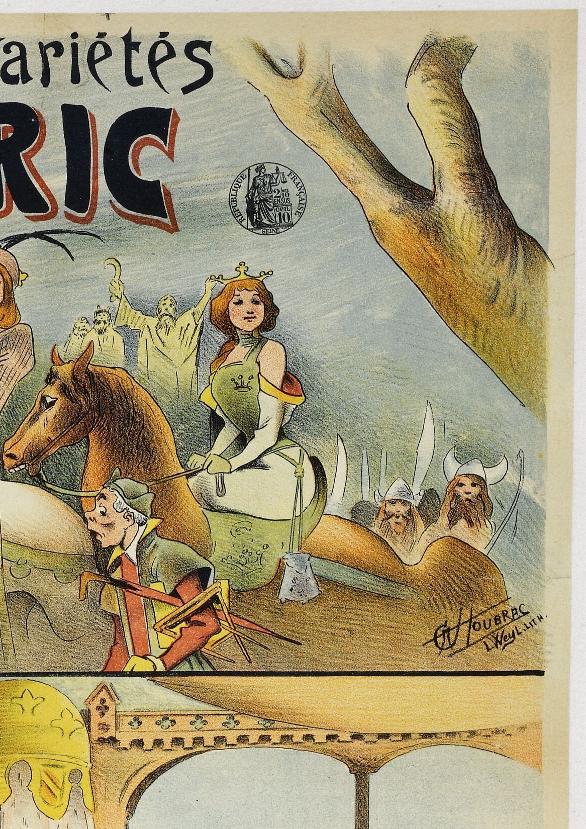 Opera Bouffe Vintage Poster: Theatre of Varieties Print