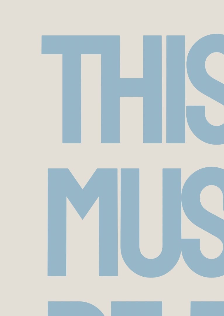 This Must Be The Place Print: Minimalist Typography, Hallway Decor