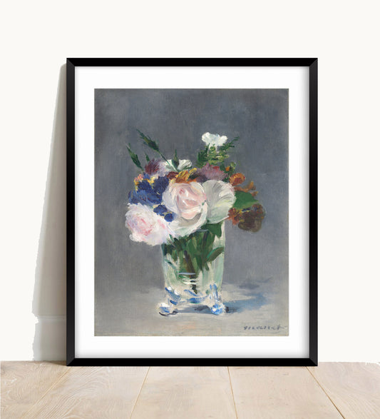 Edouard Manet, Flowers in a Crystal Vase Print