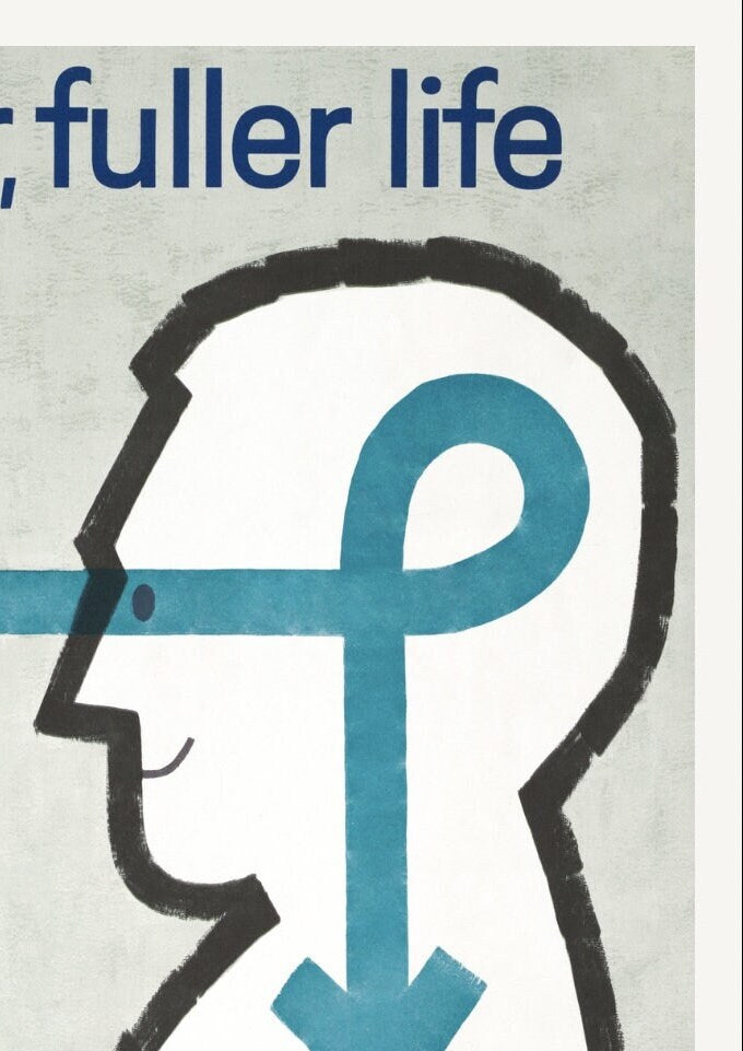 Vintage Reading Exhibition Poster: 1961 Retro Wall Art