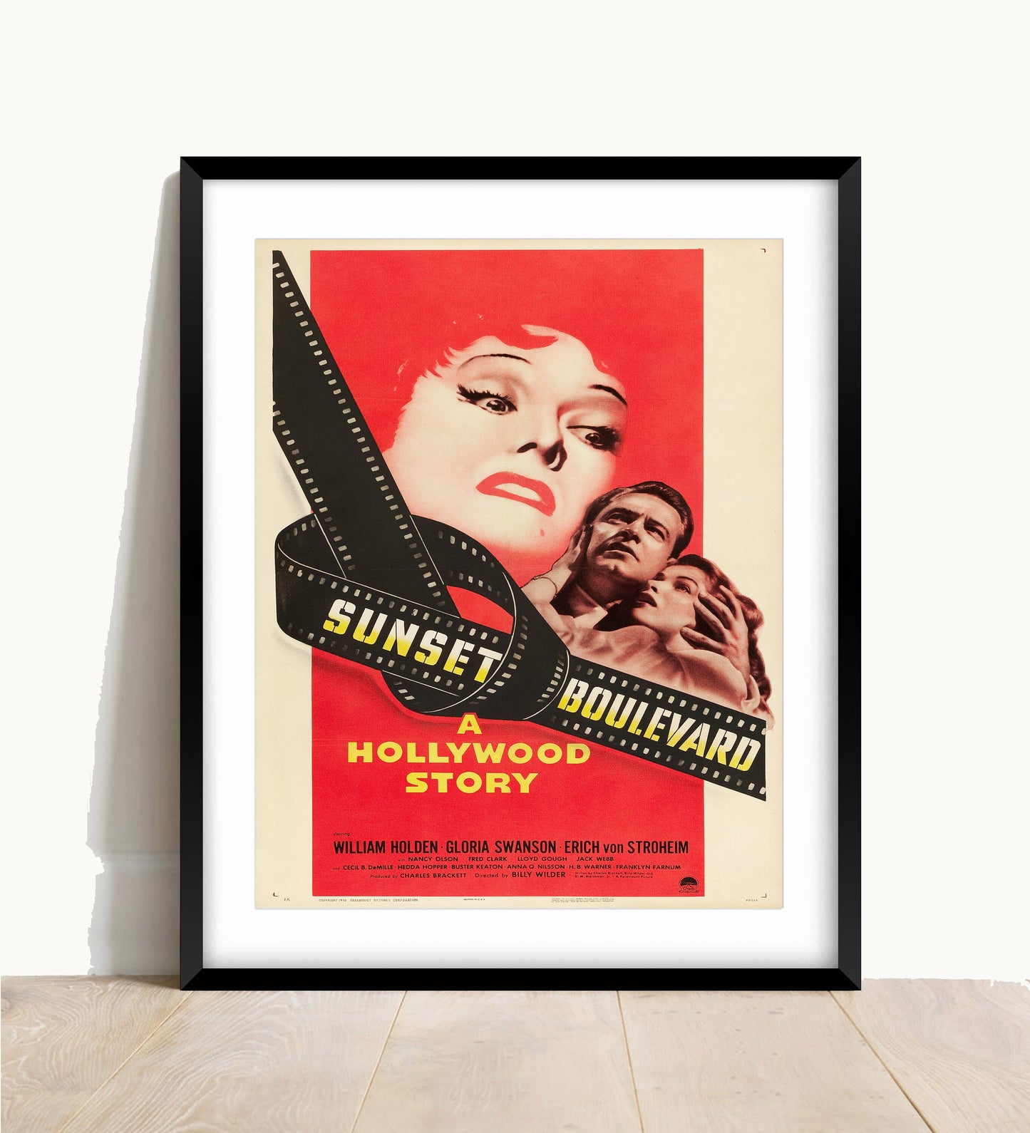 Sunset Boulevard Movie Poster: Vintage Cinema Art Print