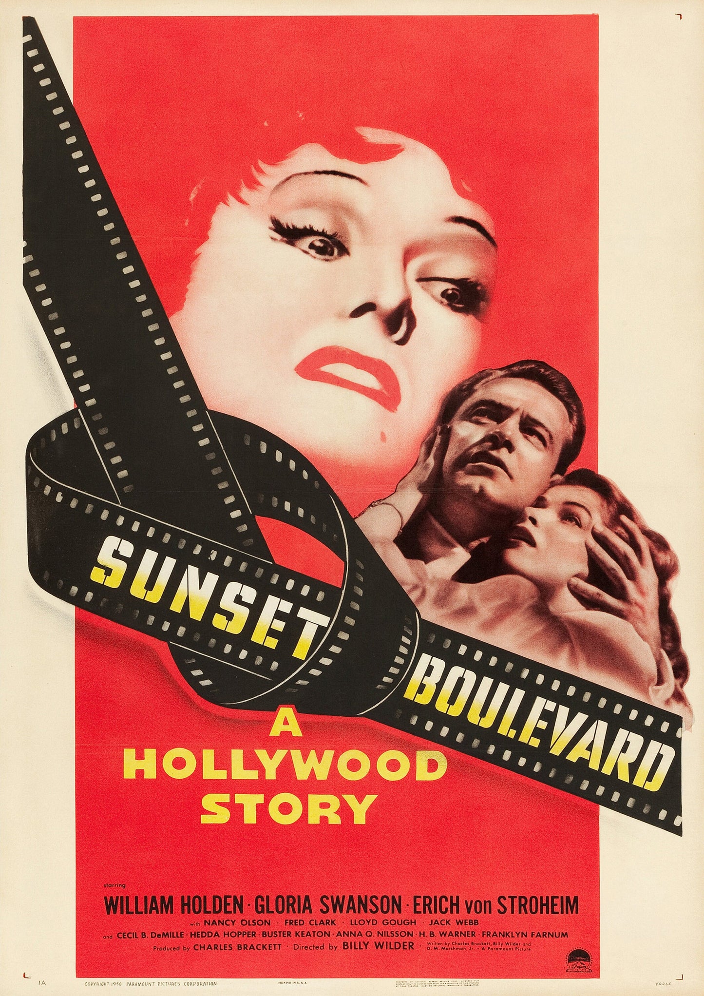 Sunset Boulevard Movie Poster: Vintage Cinema Art Print