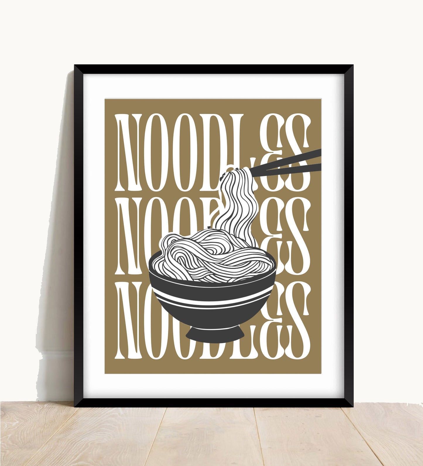 Noodles Kitchen Poster: Retro Food Wall Art Print