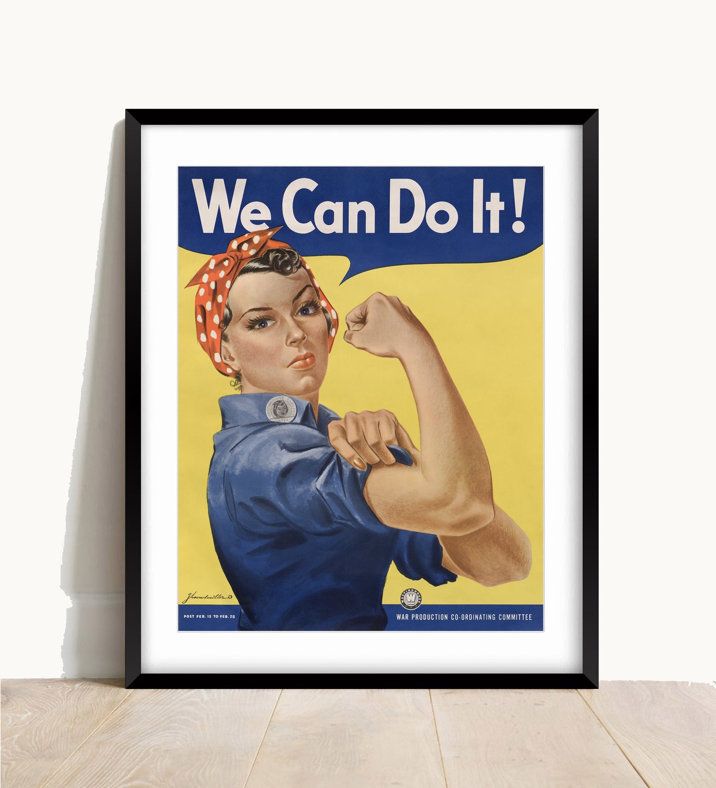 Rosie the Riveter Poster: We Can Do It, Vintage Style Print