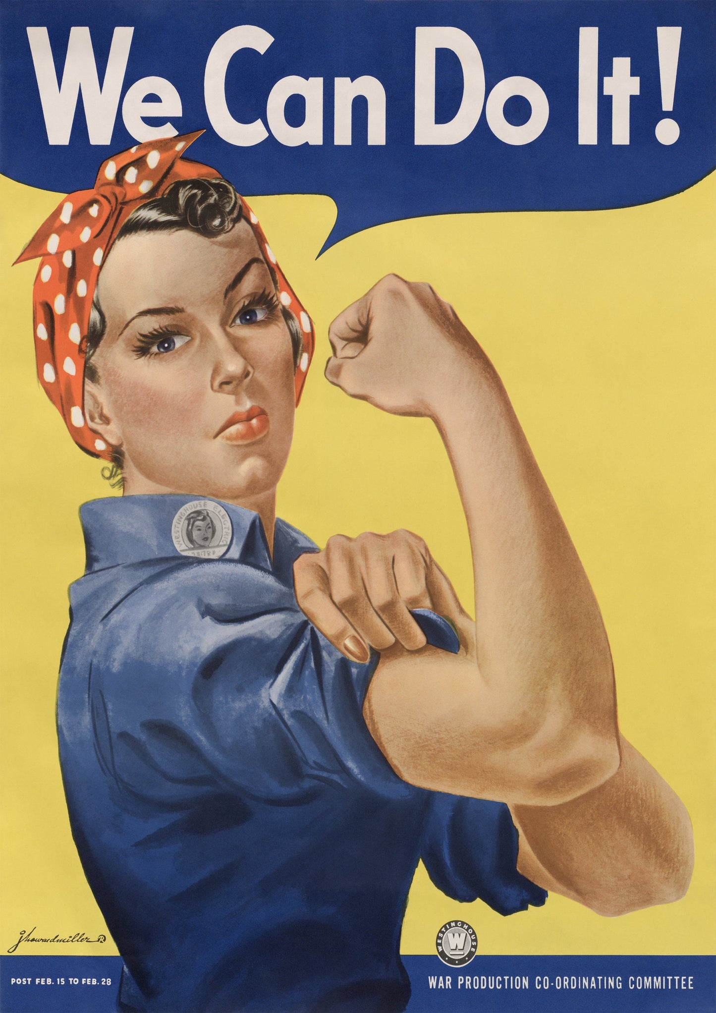 Rosie the Riveter Poster: We Can Do It, Vintage Style Print