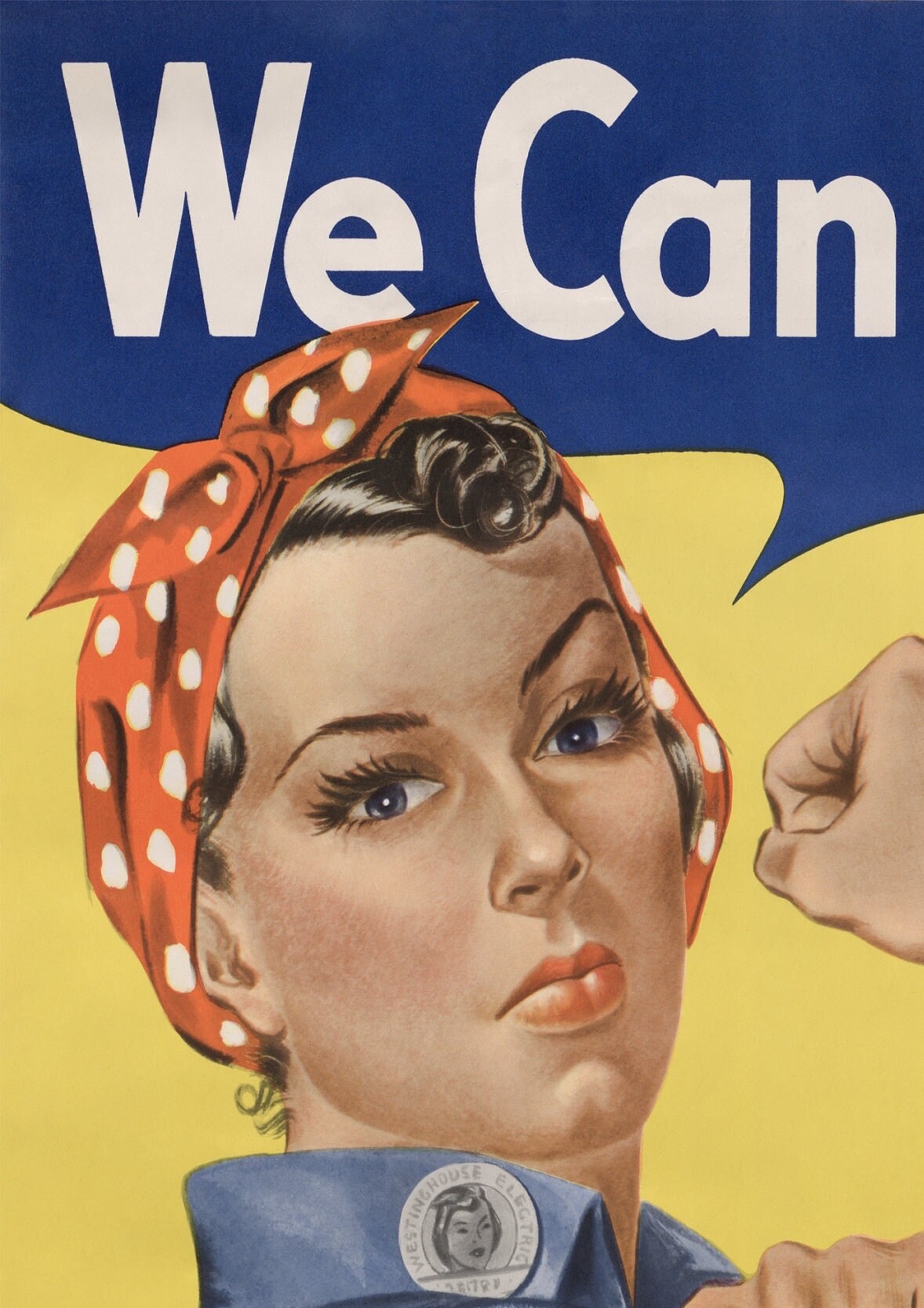 Rosie the Riveter Poster: We Can Do It, Vintage Style Print