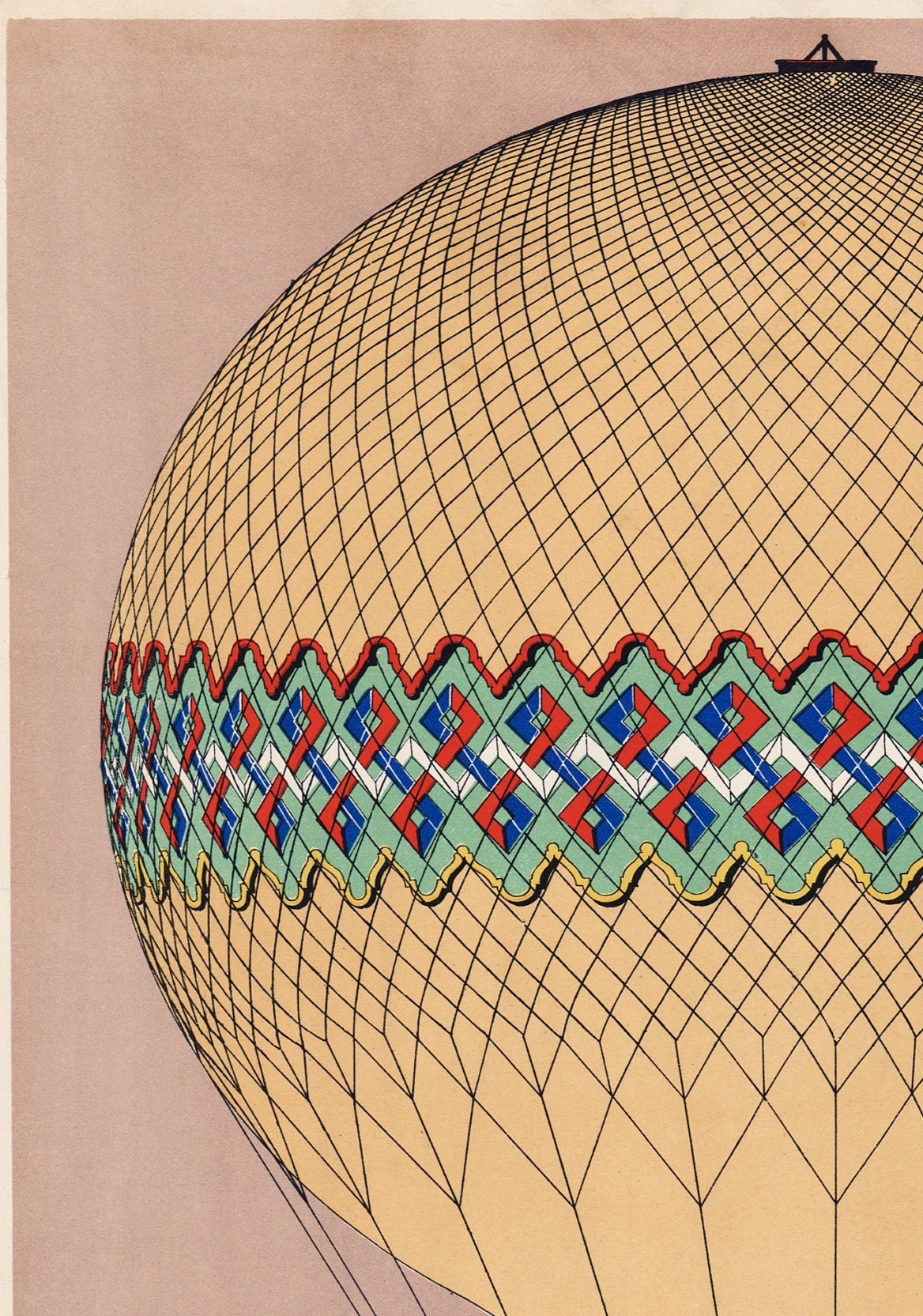 Vintage Hot Air Balloon Print: French Wall Art (A4/A3)