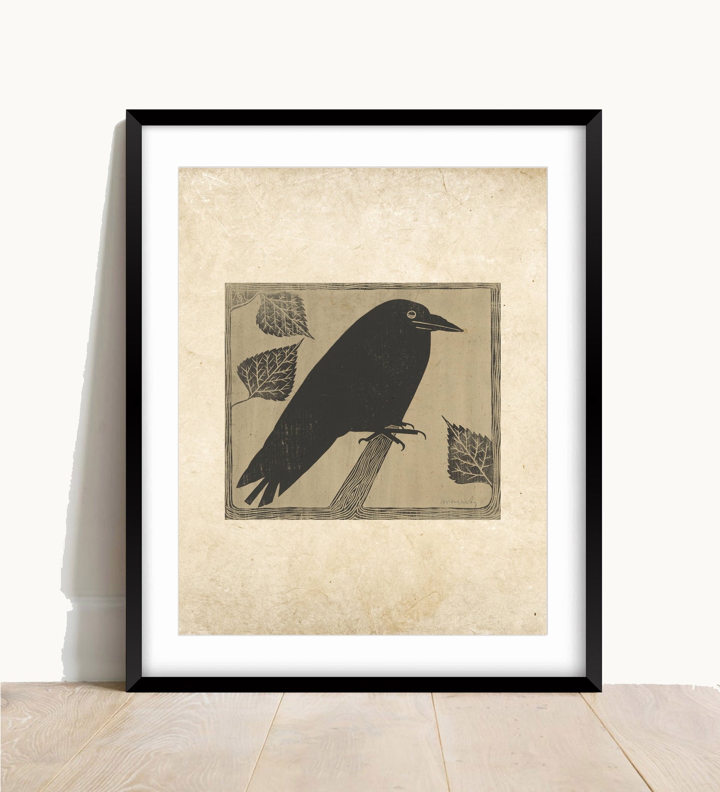 Crow Vintage Print, Samuel Jessurun de Mesquita