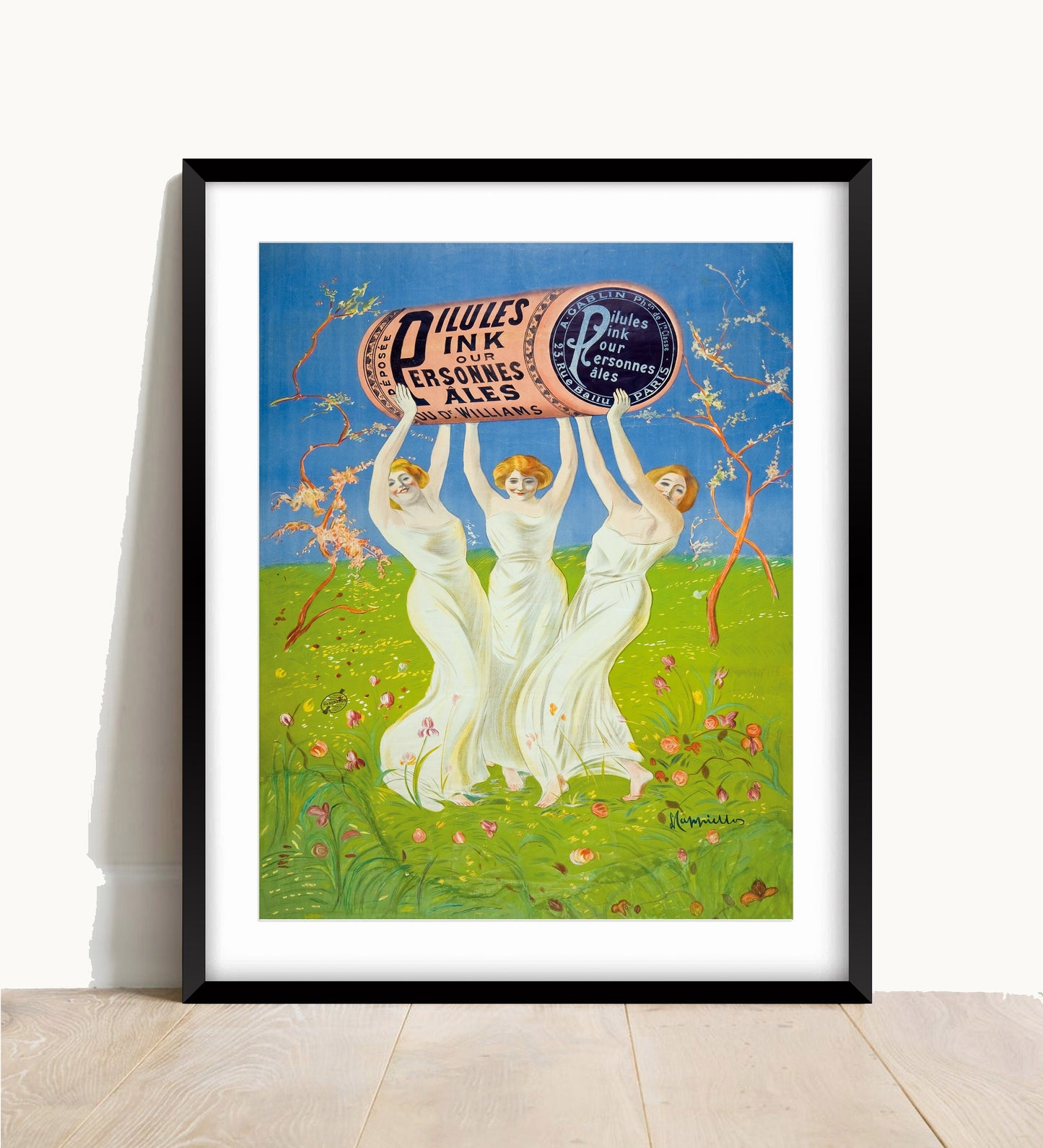 Leonetto Cappiello Vintage Italian Alcohol Poster: Paris Bar Wall Art
