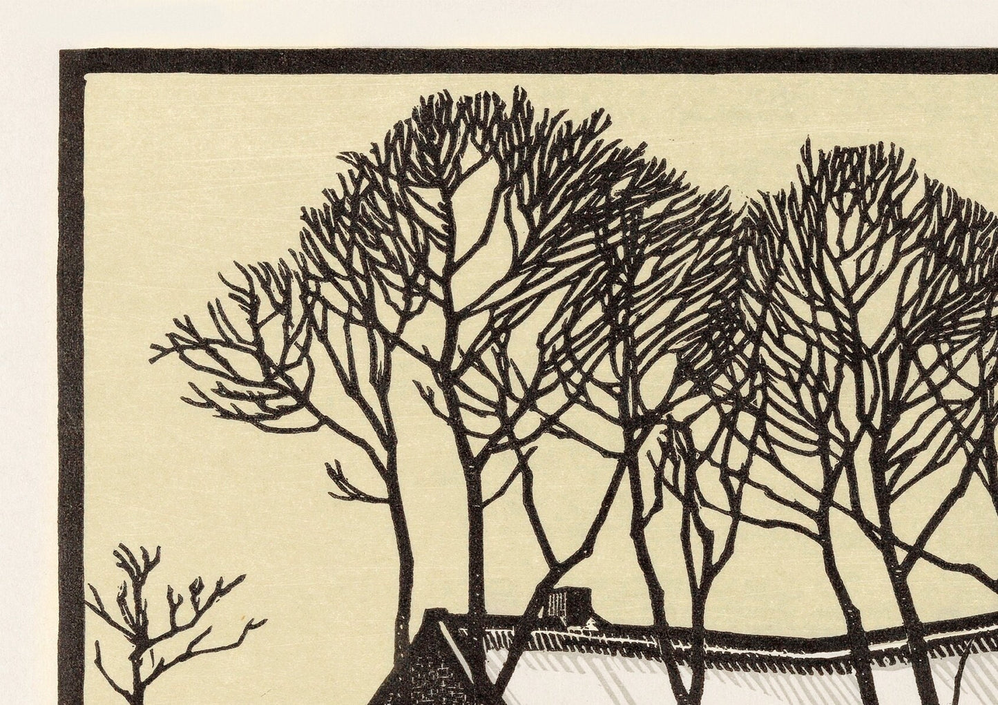 Julie de Graag: Winter Farm Art Nouveau Print