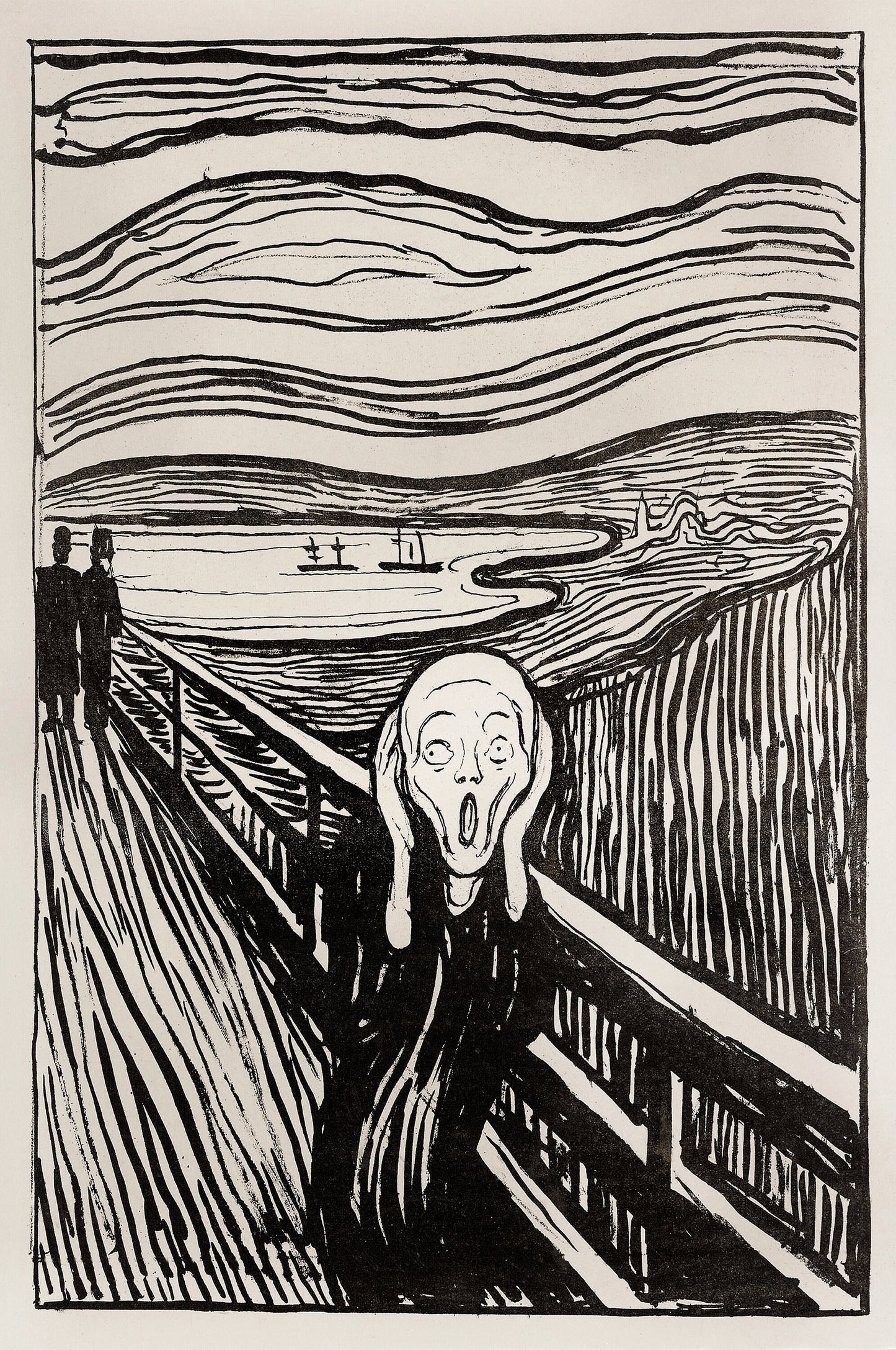 Edvard Munch The Scream Print: Vintage Lithograph Wall Art