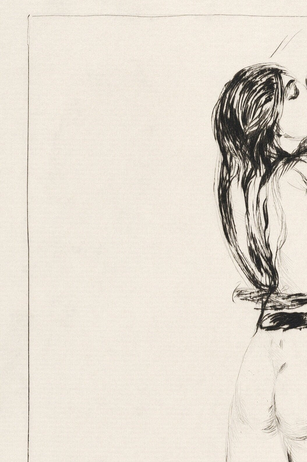 Edvard Munch 'Death and the Woman' Lithograph Art Print