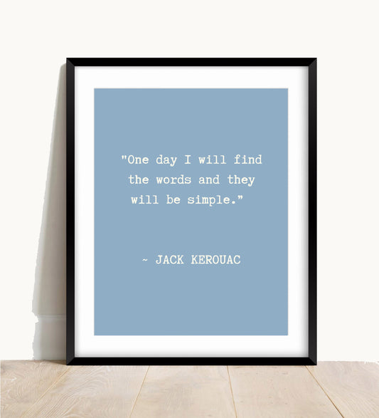 Typography Print, Jack Kerouac