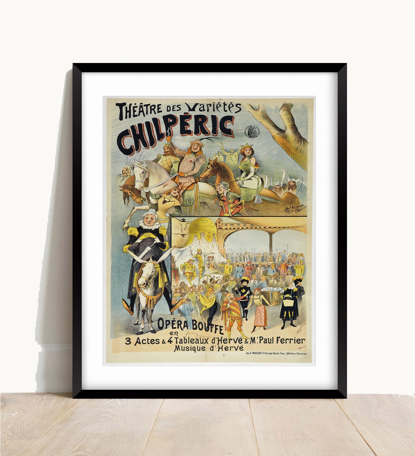 Opera Bouffe Vintage Poster: Theatre of Varieties Print