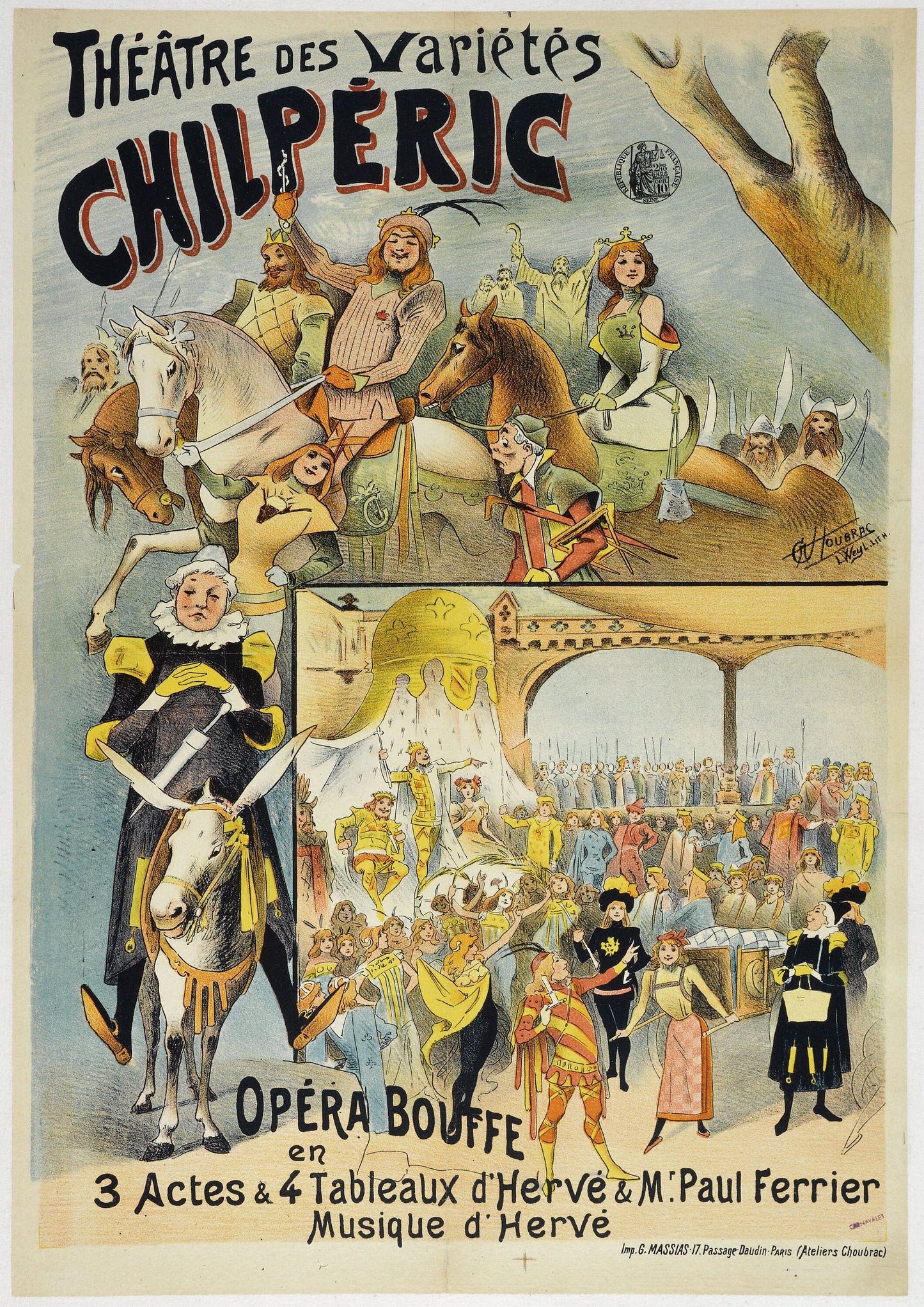Opera Bouffe Vintage Poster: Theatre of Varieties Print
