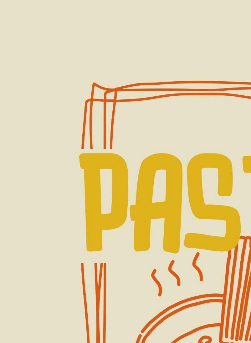 Pasta Lover Print: Retro Kitchen Wall Art