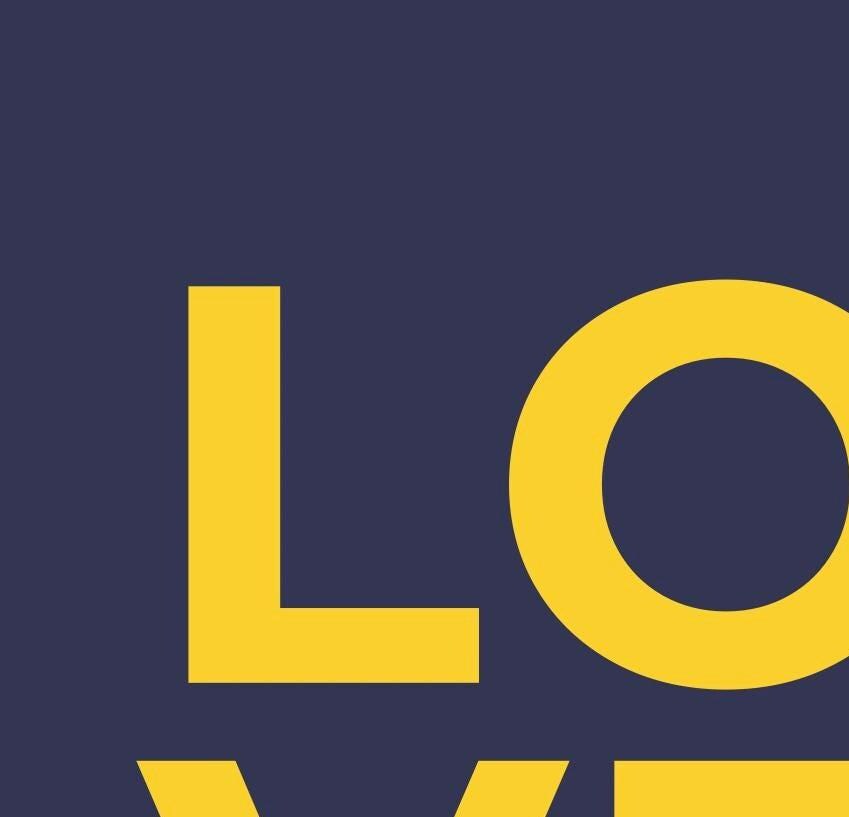 Love Heart Typography Poster: Bedroom Wall Art (A4/A3/A2/A1)