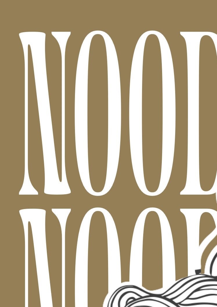 Noodles Kitchen Poster: Retro Food Wall Art Print